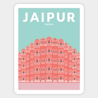 Jaipur, India Travel Poster Sticker